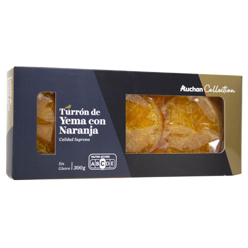 Alcampo AUCHAN COLLECTION Turrón de yema con naranja 300 g