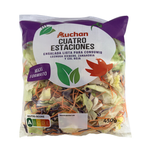 Alcampo AUCHAN Ensalada maxi 4 estaciones bolsa de 450 g. Producto Alcampo
