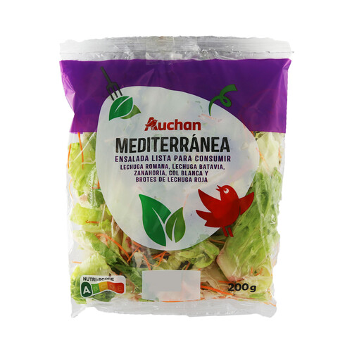 Alcampo AUCHAN Ensalada Mediterránea bolsa de 200 g. Producto Alcampo