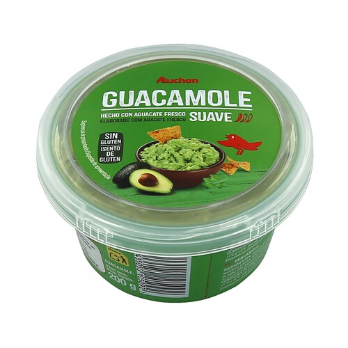 Alcampo AUCHAN Guacamole suave elaborado con aguacates frescos 200 g. Producto Alcampo