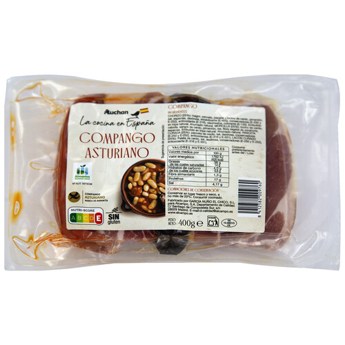 Alcampo AUCHAN La cocina de España Compango asturiano (chorizo morcilla panceta curada y lacon curado) 400 g. Producto Alcampo