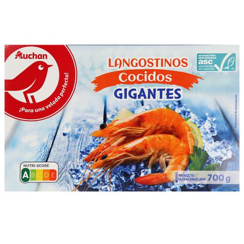 Alcampo AUCHAN Langostinos gigantes 14 / 18 cocidos y ultracongeldos 700 g (P.N). Producto Alcampo