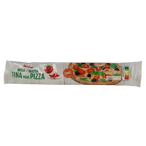 Alcampo AUCHAN Masa para pizza fina de tamaño grande 230 g. Producto Alcampo