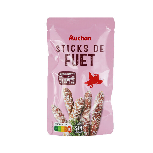 Alcampo AUCHAN Mini fuets elaborados sin colorantes artificiales 50 g. Producto Alcampo