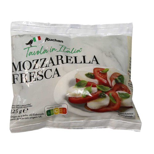 Alcampo AUCHAN Mozzarella fresca 125 g. Producto Alcampo