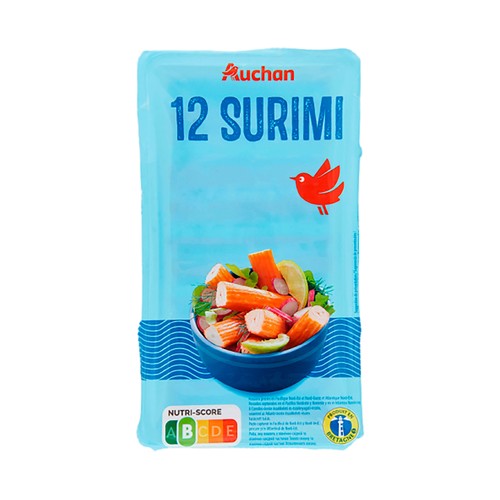 Alcampo AUCHAN Palitos de surimi 12uds 200g. Producto Alcampo