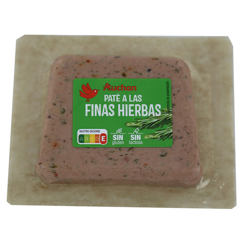 Alcampo AUCHAN Paté a las finas hierbas sin gluten y sin lactosa 75 g. Producto Alcampo