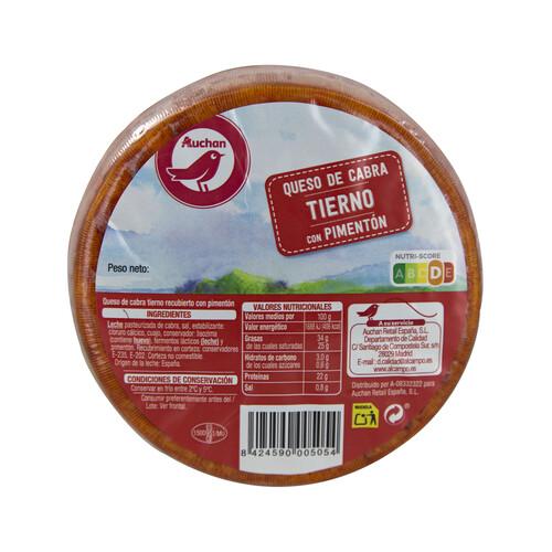 Alcampo AUCHAN Queso de cabra al pimentón Producto Alcampo