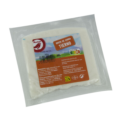 Alcampo AUCHAN Queso de cabra tierno 200 g. Producto Alcampo