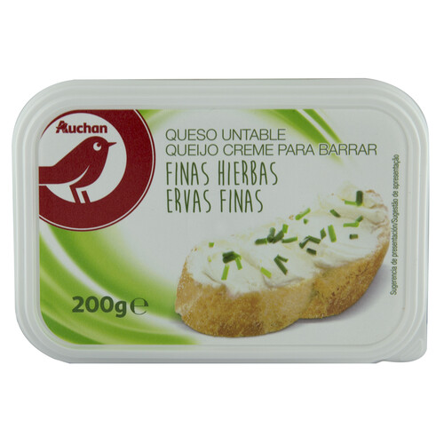 Alcampo AUCHAN Queso de untar con finas hierbas 200 g. Producto Alcampo