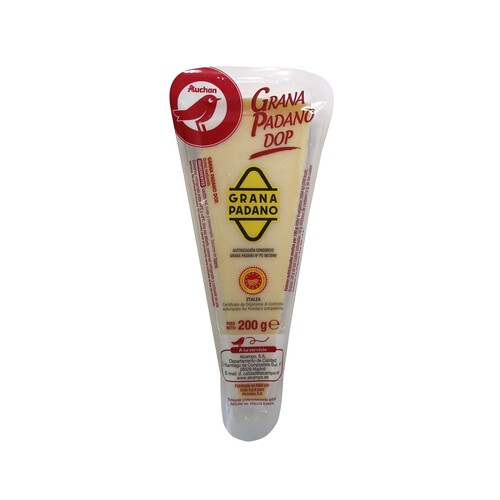 Alcampo AUCHAN Queso en cuña Grana Padano DOP 200 g. Producto Alcampo