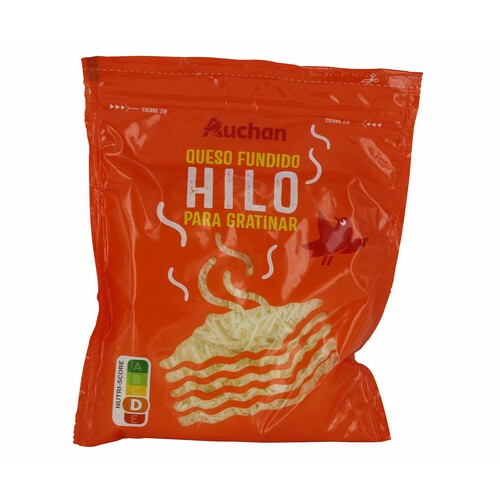 Alcampo AUCHAN Queso en hilo fundido para gratinar 200 g. Producto Alcampo