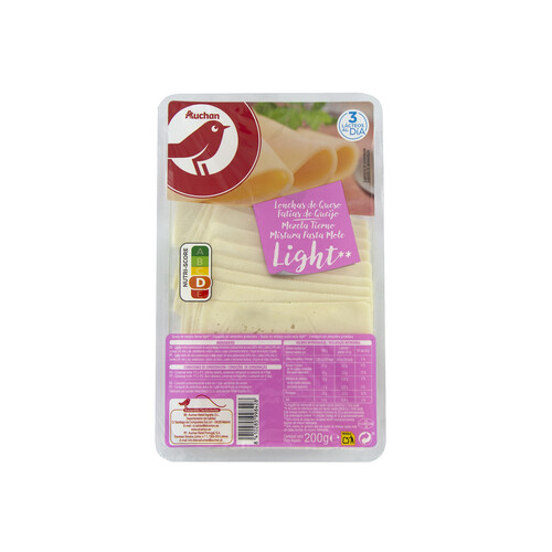 Alcampo AUCHAN Queso en lonchas tierno light 200 g. Producto Alcampo