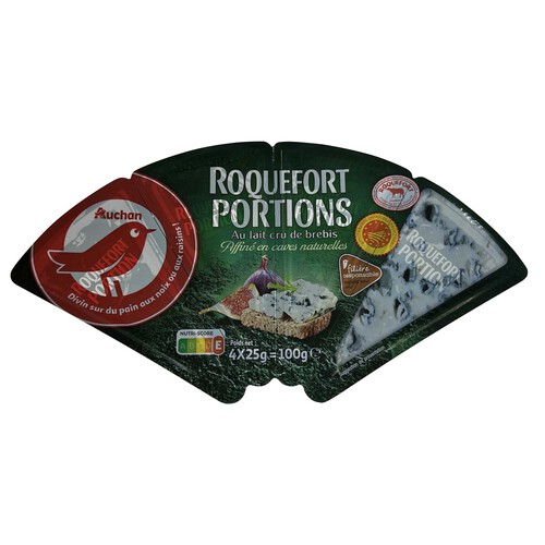 Alcampo AUCHAN Queso en porciones roquefort 4 uds. Producto Alcampo