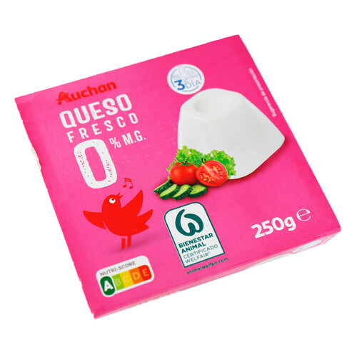 Alcampo AUCHAN Queso fresco con calcio tarrina de 62 5 g. pack de 4 uds. Producto Alcampo