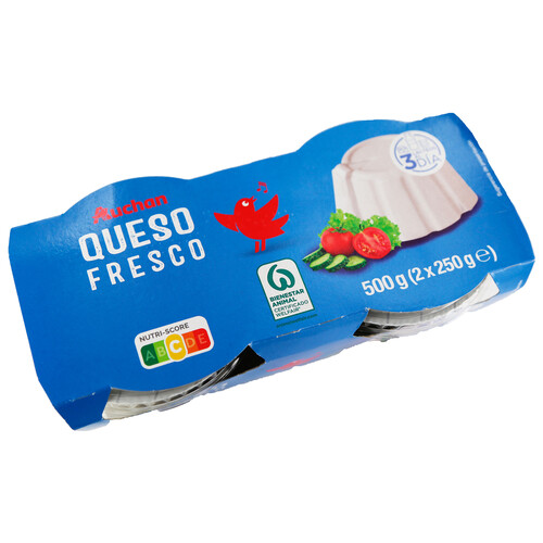 Alcampo AUCHAN Queso fresco tarrina de 250 g. pack de 2 uds. Producto Alcampo
