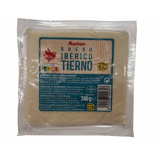 Alcampo AUCHAN Queso mezcla tierno 340 g. Producto Alcampo