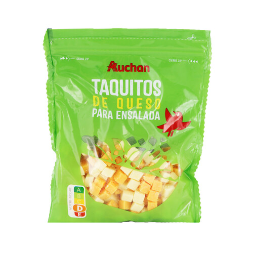 Alcampo AUCHAN Queso para ensalada fresco en tacos 200 g. Producto Alcampo