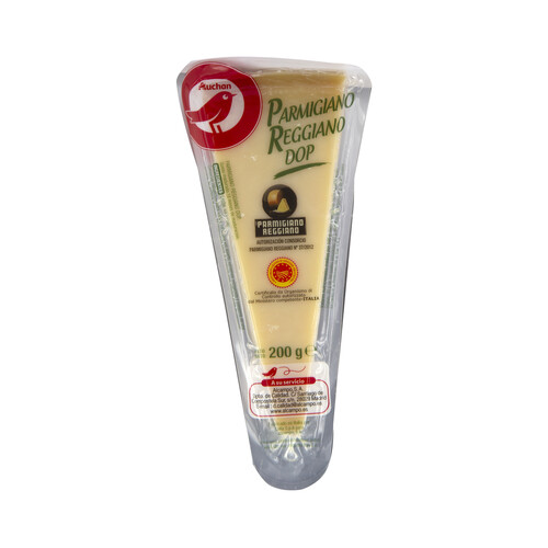 Alcampo AUCHAN Queso Parmigiano Reggiano DOP en cuña 200 g. Producto Alcampo