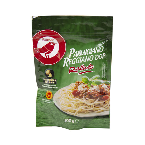 Alcampo AUCHAN Queso rallado con DOP Parmigiano Reggiano 100 g. Producto Alcampo