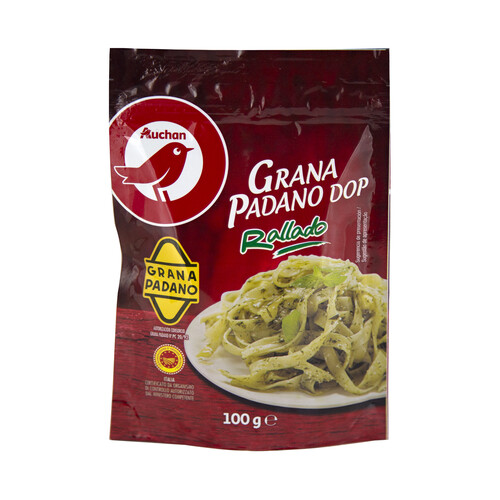 Alcampo AUCHAN Queso rallado Grana Padano DOP 100 g. Producto Alcampo