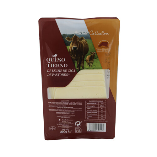 Alcampo AUCHAN Queso vaca pastoreo collection lonchas 200 g. Producto Alcampo