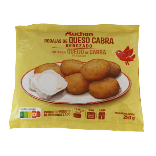 Alcampo AUCHAN Rodaja de queso de cabra empanado 250g