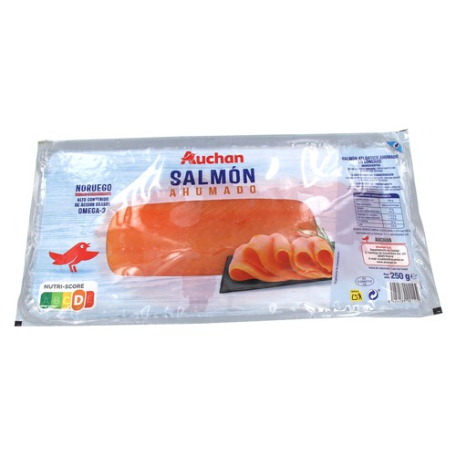 Alcampo AUCHAN Salmón ahumado Noruego 250 g. Producto Alcampo
