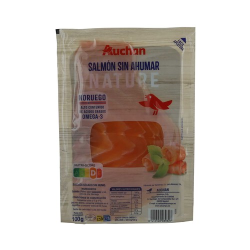 Alcampo AUCHAN Salmón nature (sin ahumar) 100 g. Producto Alcampo