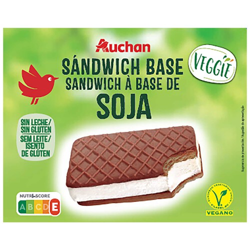 Alcampo AUCHAN Sandwich vegetal a base de soja 6 x 85 ml. Producto Alcampo