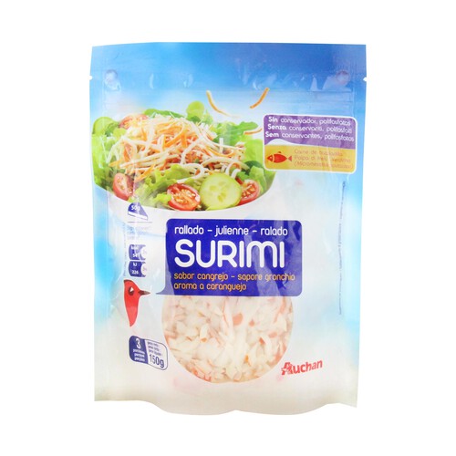 Alcampo AUCHAN Surimi rallado (sabor cangrejo) 150 g. Producto Alcampo
