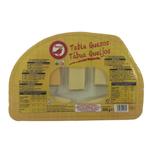 Alcampo AUCHAN Surtido de quesos 200 g. Producto Alcampo