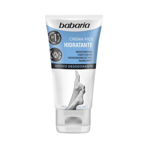 Alcampo BABARIA Crema hidratante para pies con aloe vera y activo desodorante BABARIA 150 ml