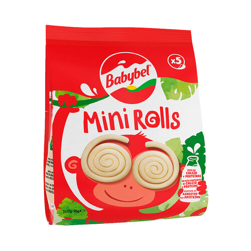 Alcampo BABYBEL Quesitos tiernos enrollados BABYBELMINI ROLLS 5 uds. 85 g