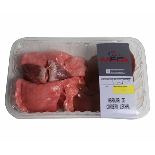 Alcampo Bandeja con asadura entera de cordero lechal MECA