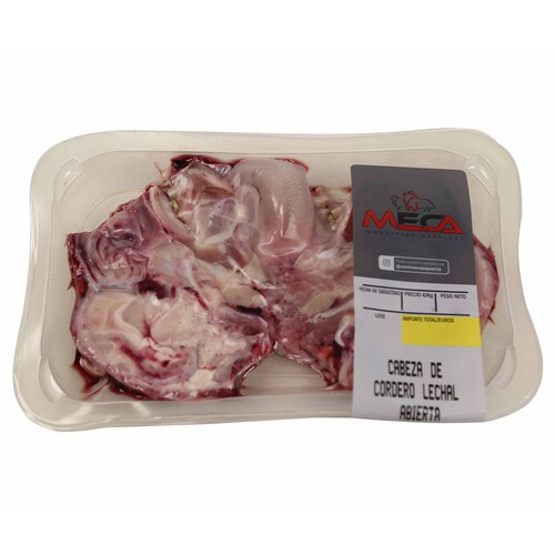 Alcampo Bandeja Con Cabeza Abierta De Cordero Lechal MECA