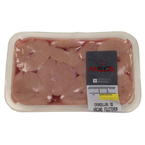 Alcampo Bandeja Con Criadillas De Vacuno Cortada En Filetitos MECA