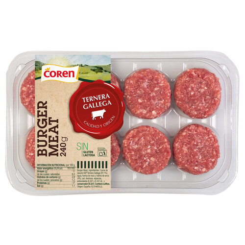 Alcampo Bandeja Con Mini Burger Meat De Ternera Gallega COREN 8 X 30 G