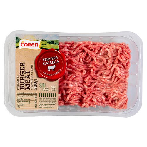 Alcampo Bandeja con preparado de burger meat de ternera gallega COREN 300 g