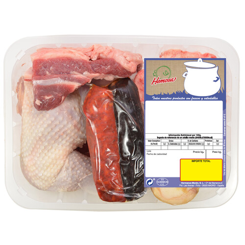 Alcampo Bandeja de arreglo para cocido que incluye trozo de pollo HEMOSA