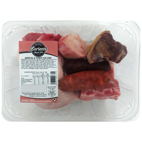 Alcampo Bandeja de arreglo para cocido que incluye trozo de pollo LORIENTE