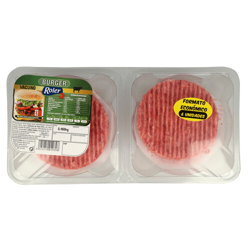 Alcampo Bandeja De Burger Meat De Vacuno ROLER 6 X 80 G