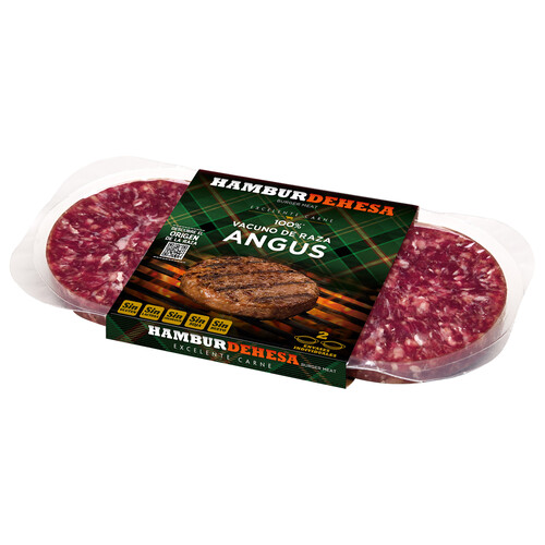 Alcampo Bandeja de burguer meat de vacuno raza 100% Angus HAMBURDEHESA 2 x 130 g