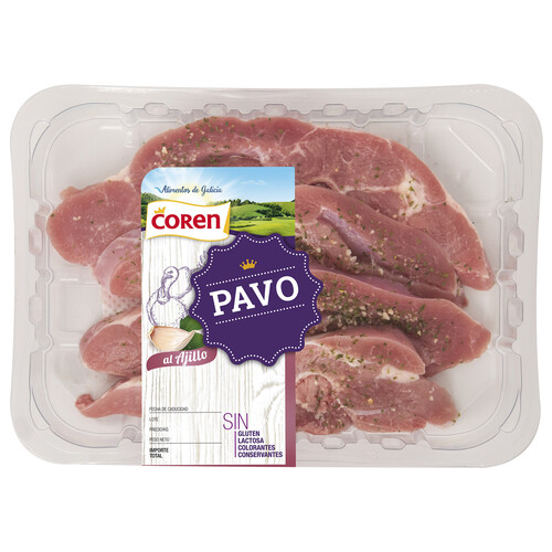 Alcampo Bandeja De Chuletas De Pavo Marinadas Al Ajillo COREN