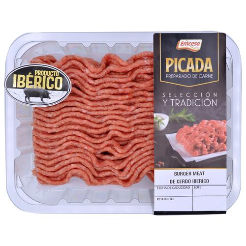 Alcampo Bandeja de preparado de carne picada (burger meat) de cerdo ibérico EMCESA 400 g