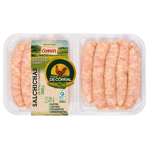 Alcampo Bandeja De Salchichas De Pollo De Corral COREN 350 G