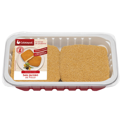 Alcampo Bandeja de San jacobos de fiambre 100% de pollo y queso cremoso CALATAYUD Caseritos