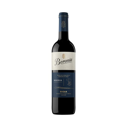Alcampo BERONIA Vino tinto reserva con D.O. Ca. Rioja botella de 75 cl