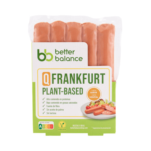 Alcampo BETTER BALANCE Salchichas veganas con queso tipo Frankfurt 200 g