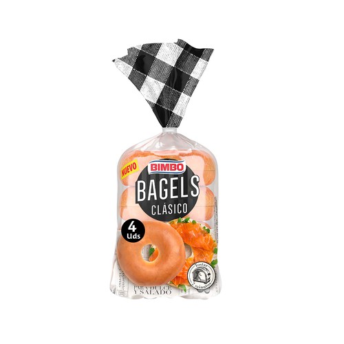 Alcampo BIMBO Bagels clásicos (pan redondo) 4 uds. 300 g